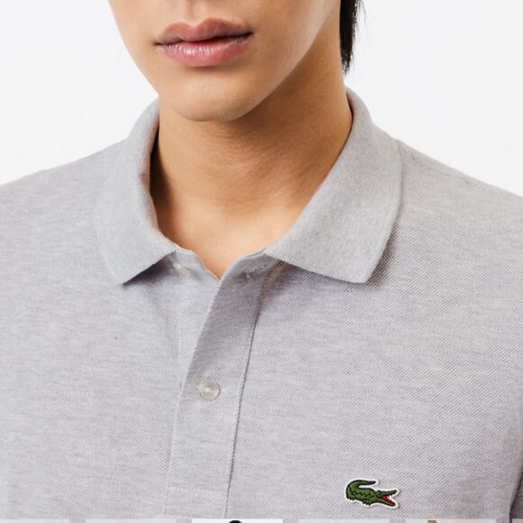 Lacoste Slim Fit Piqué Polo Shirt in Gray Chine Size L - Picture 3 of 12